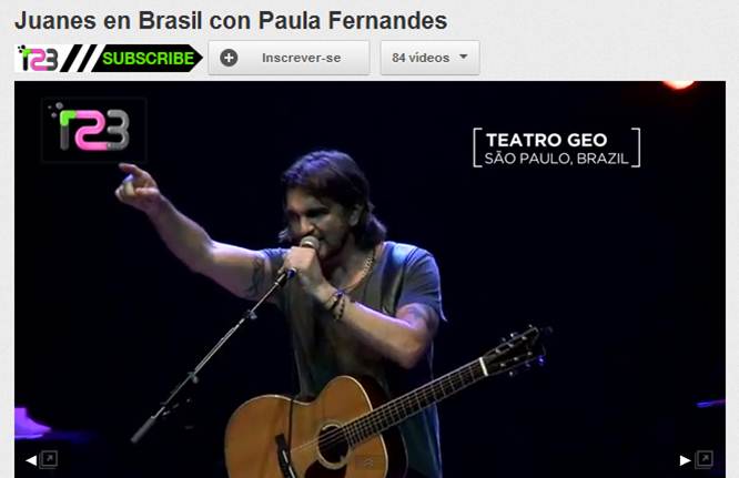 Read more about the article Video mostra Juanes no Brasil